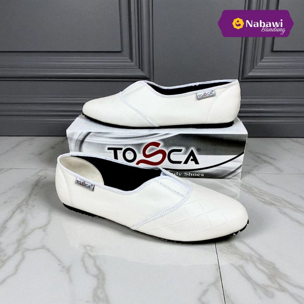 Sepatu Tosca Flatshoes Putih Polos Sepatu Haji Umroh Wanita Perlengkapan Haji dan Umroh Bandung