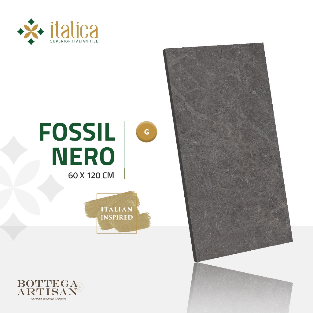 Italica Fossil Nero Glossy 60X120