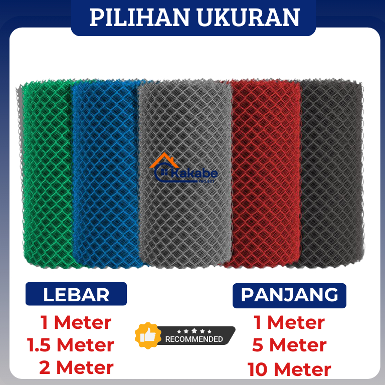 KAWAT HARMONIKA PVC PANJANG 1M UNTUK PAGAR, KANDANG, PEMBATAS PROYEK | TINGGI 1M 1.5M 2M | LUBANG 5X
