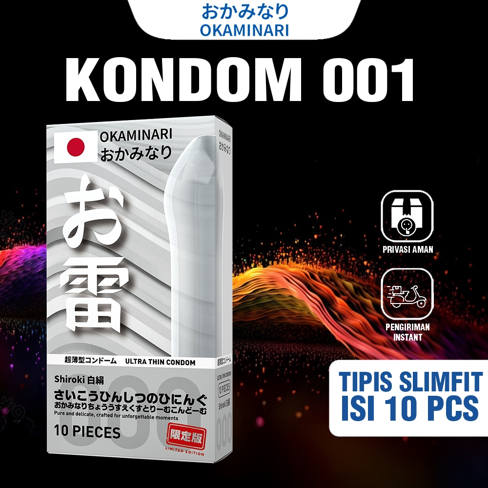 Okaminari Kondom 001 Tipis Original 10 Pcs