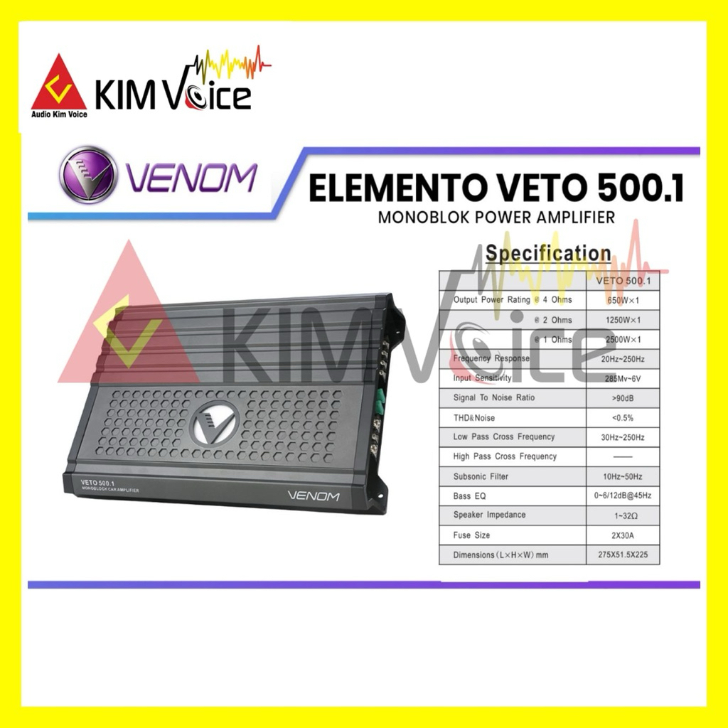 Power Monoblok Venom Veto 500.1