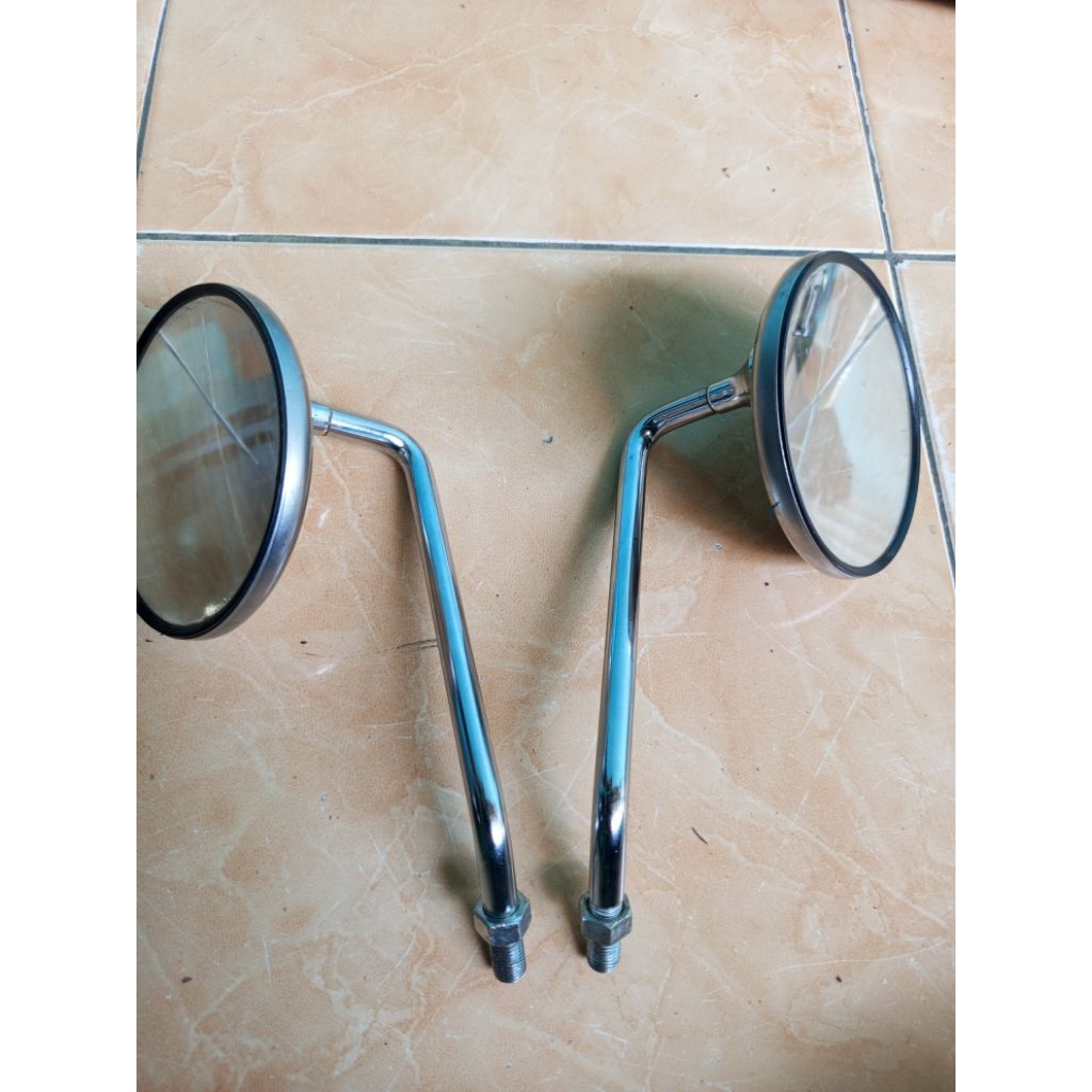 REAR VIEW MIRROR ASSY SPION FINO 115 FINO 125 KANAN KIRI SET original bekas copotan