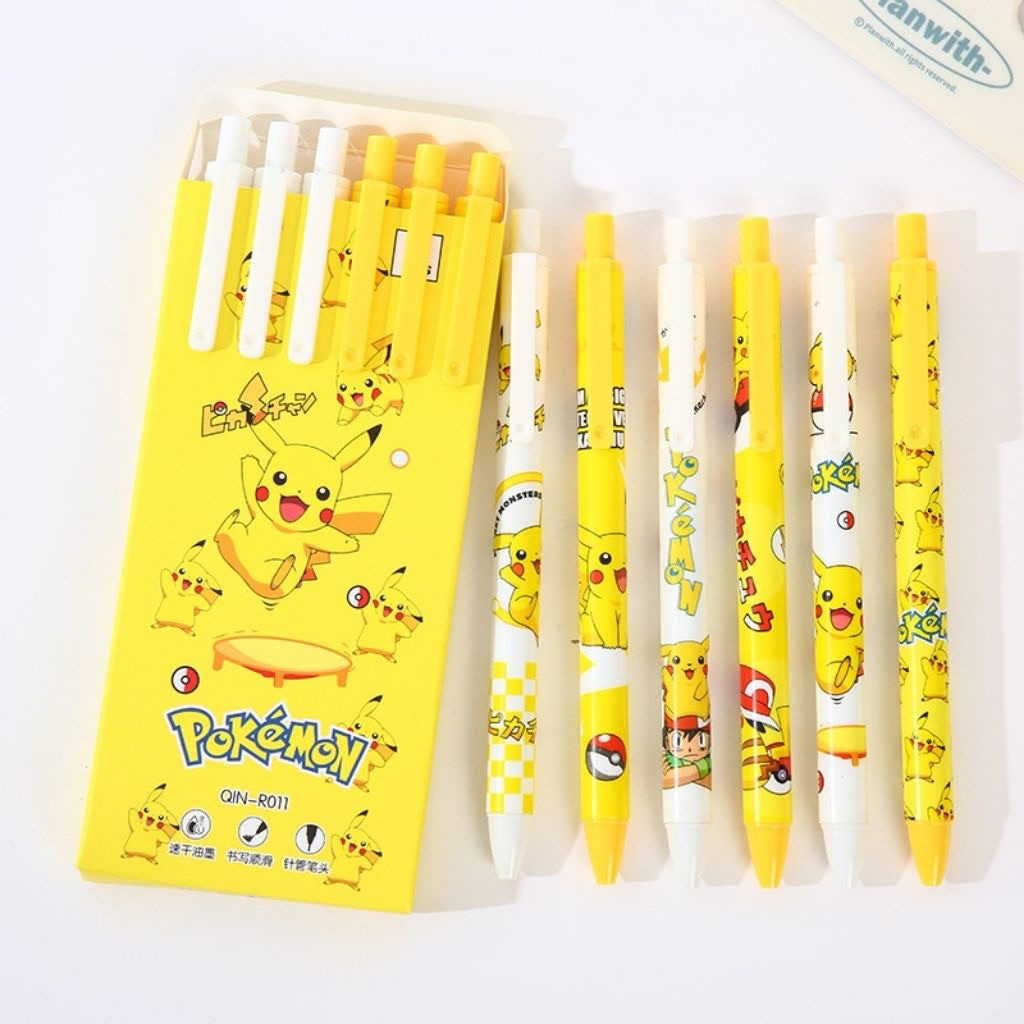 

6 PCS Set Pulpen Gel Mekanik POKEMON PIKACHU