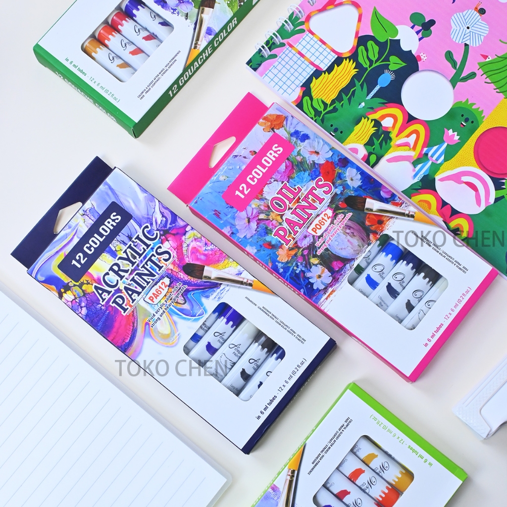 

Cat Akrilik 12 Warna / Acrylic Colours Painting / Cat Lukis Akrilik