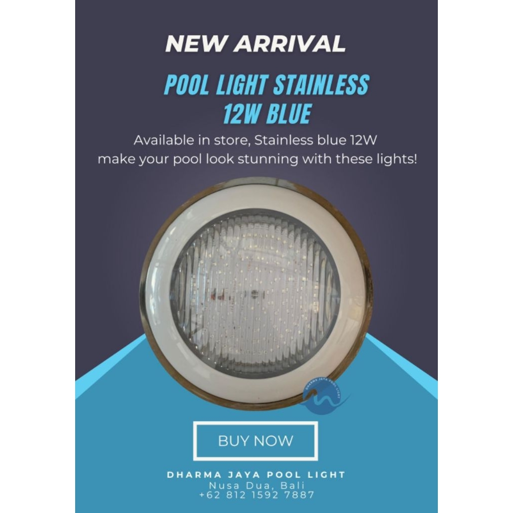 

FLASHSALE POOL LIGHT BLUE/BIRU COLOR STAINLESS 12W‼️