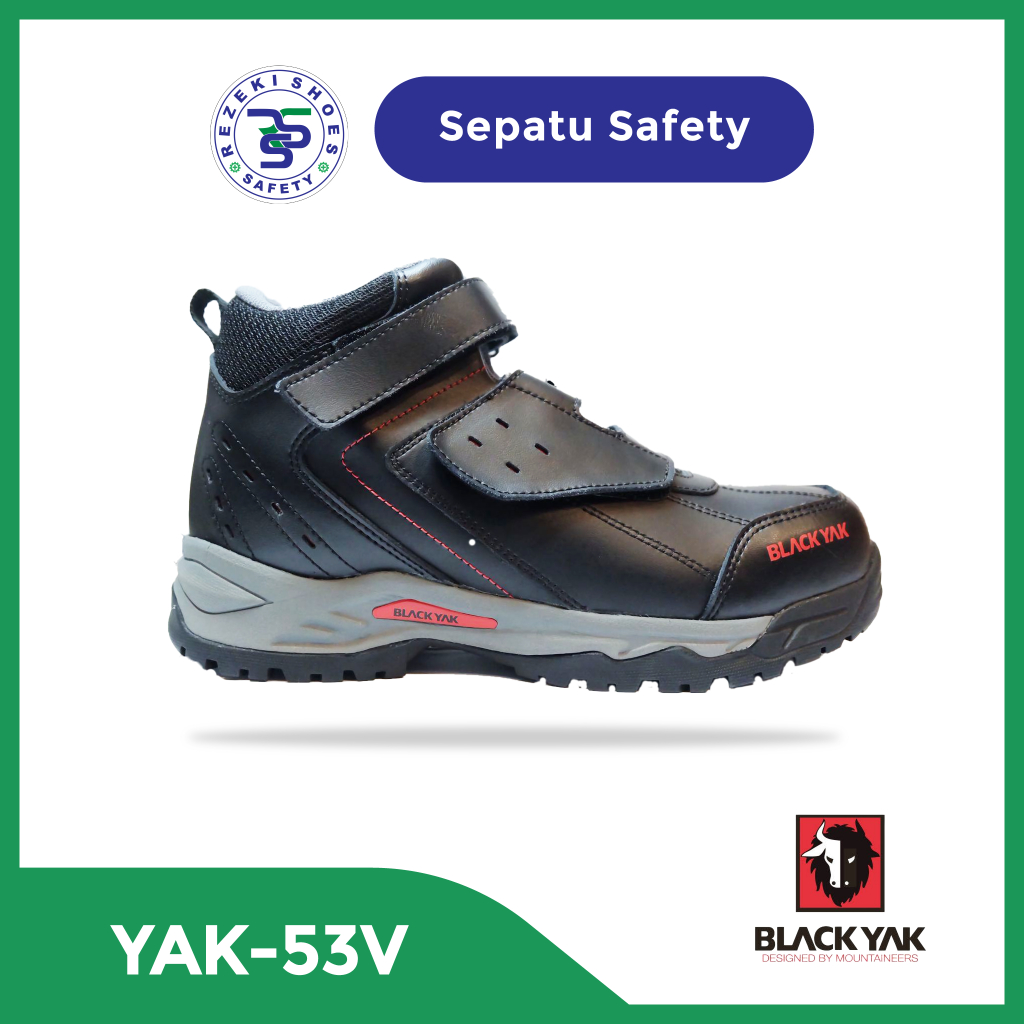Sepatu Safety Black Yak - YAK-53V - Safety Shoes Ujung Composite