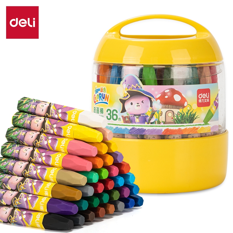 

Deli 36 warna oil pastel desain Barrel, mudah untuk diambil dan ditempatkan 72093