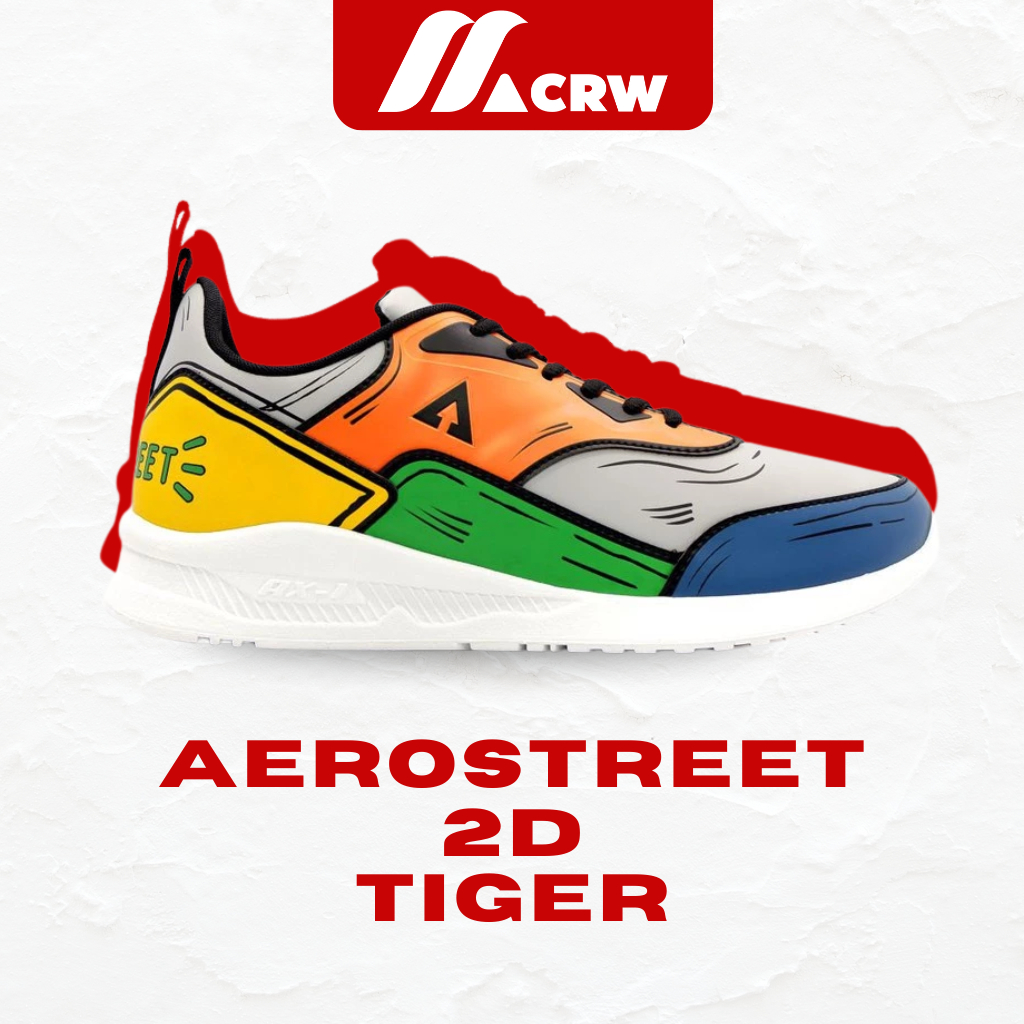 Sepatu Aerostreet 2D Generasi Pertama Tiger Hijau Orange Limited Edition BNIB