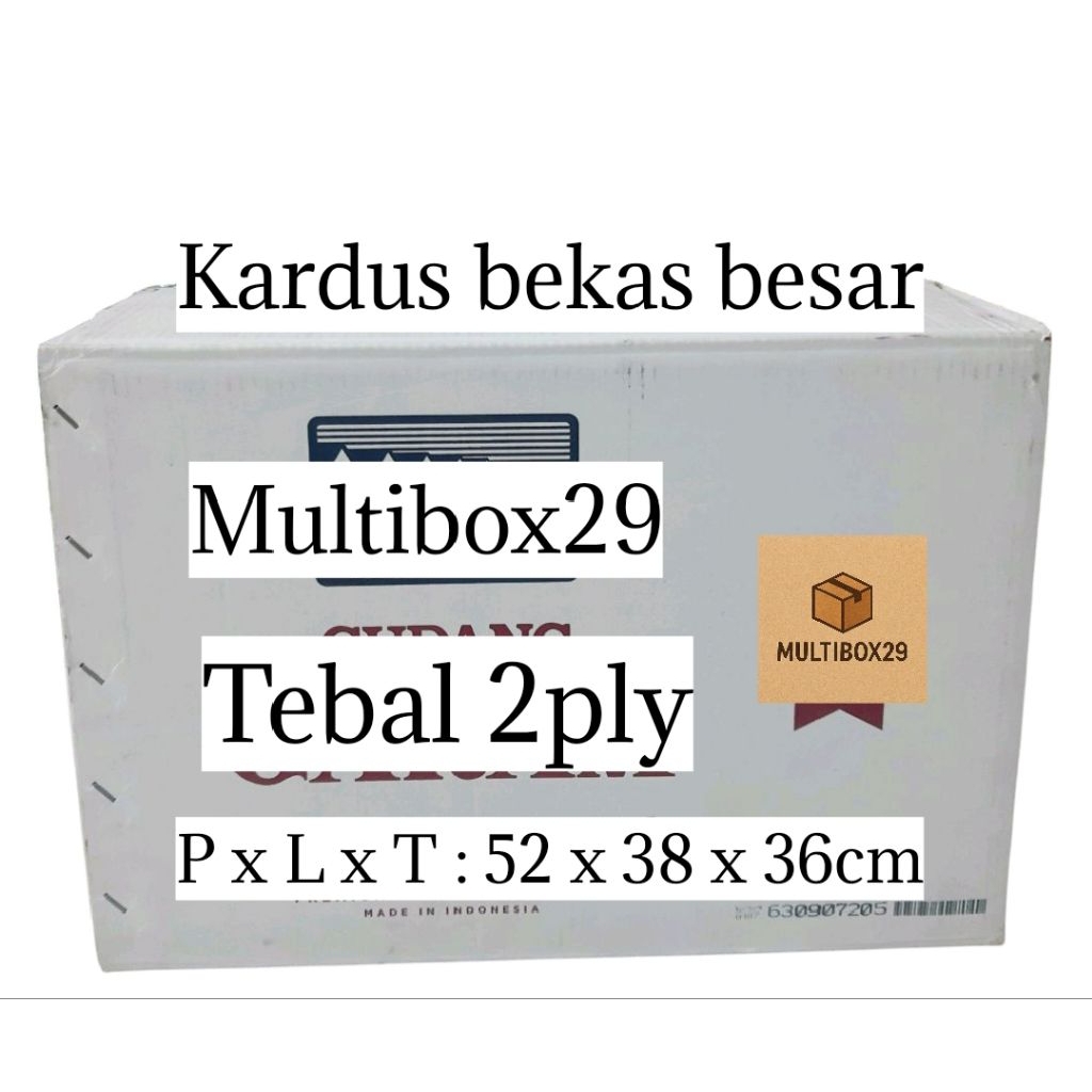 

kardus packing 52x38x36cm, kardus besar tebal 2ply, karton box packing pindahan rumah kantor, storage box penyimpanan