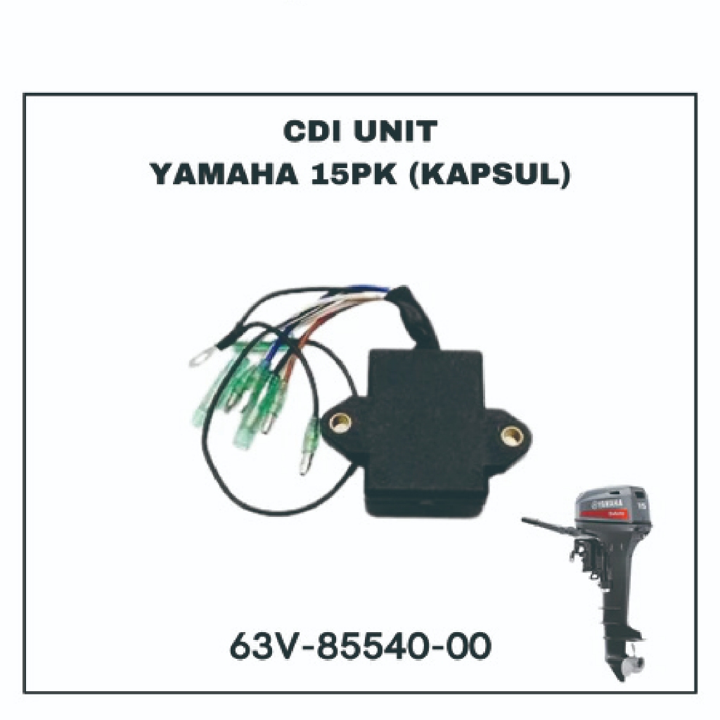 63V-85540-00 CDI UNIT MESIN TEMPEL YAMAHA 15PK KAPSUL SUKU CADANG & SPAREPART MESIN TEMPEL OUTBOARD