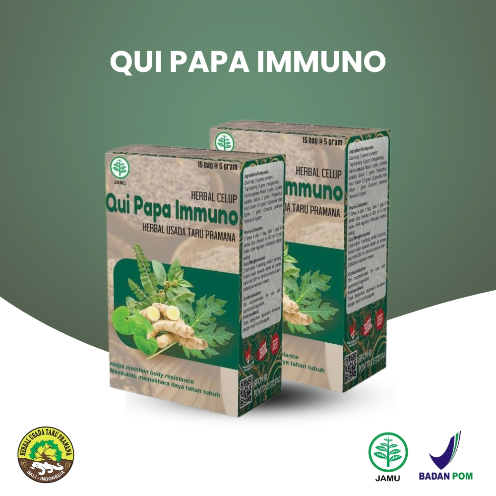 

HERBAL USADA TARU PRAMANA - Qui Papa Immuno - 1 Dus, 15 Kantong - 2 Pcs
