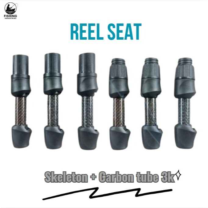 Reel Seat Skeleton ukuran 16 SP Carbon Tube Motif Glossy Custom Joran