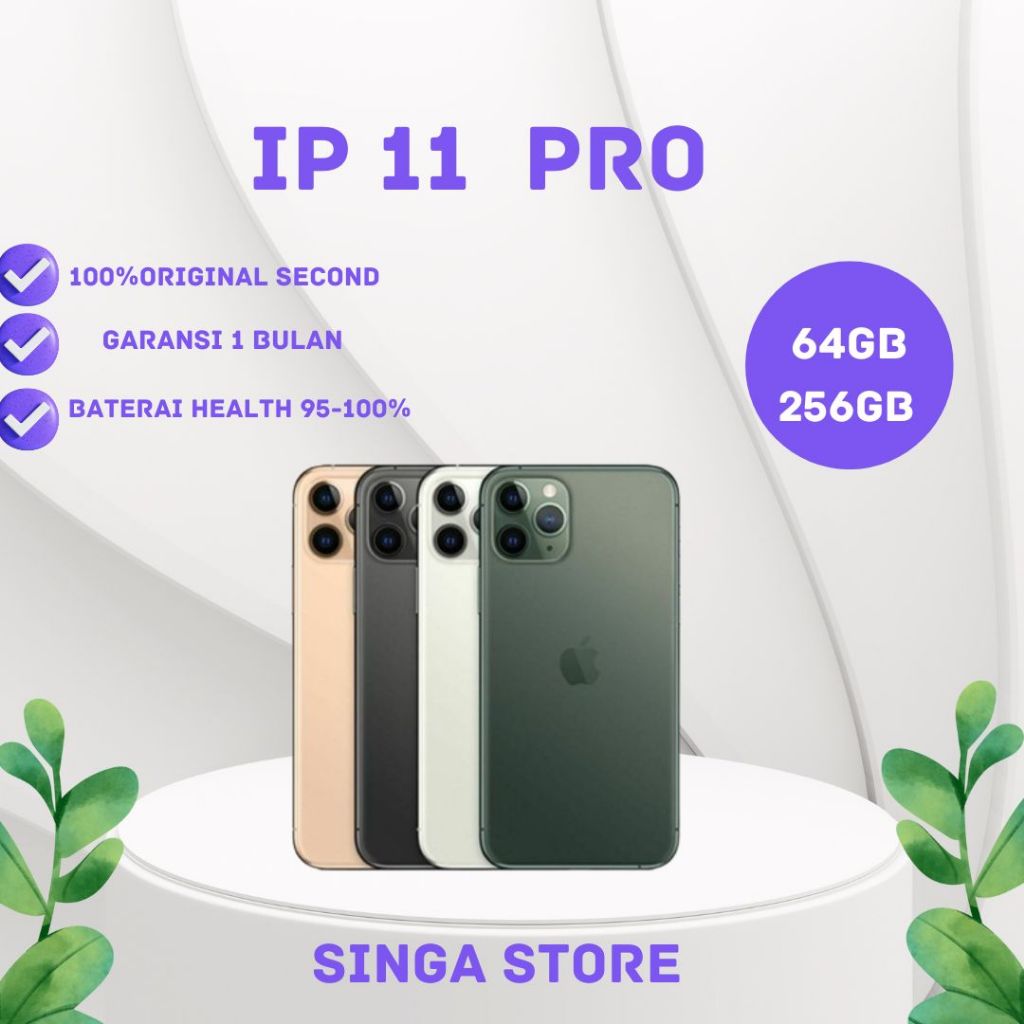 IP 11 Pro 64GB 256GB Fullset Lcd Original 100% Mulus No Recond No Refurb good conditions AIPHONE 11