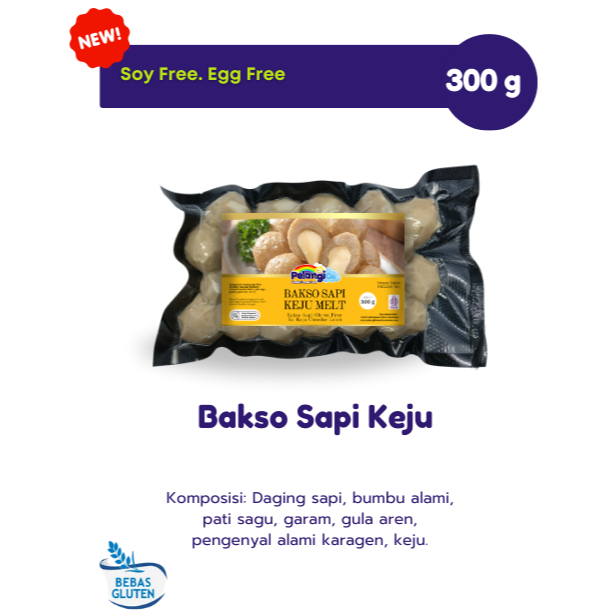 

Bakso Sapi Keju Pelangi gluten free, egg free, non msg, non pengawet (300 g) Pelangi Anak