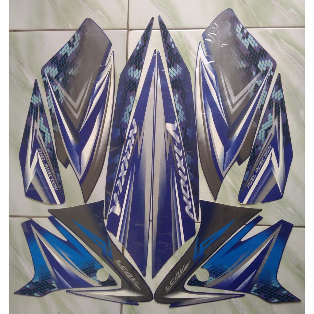 stiker striping vixion old 2009 biru
