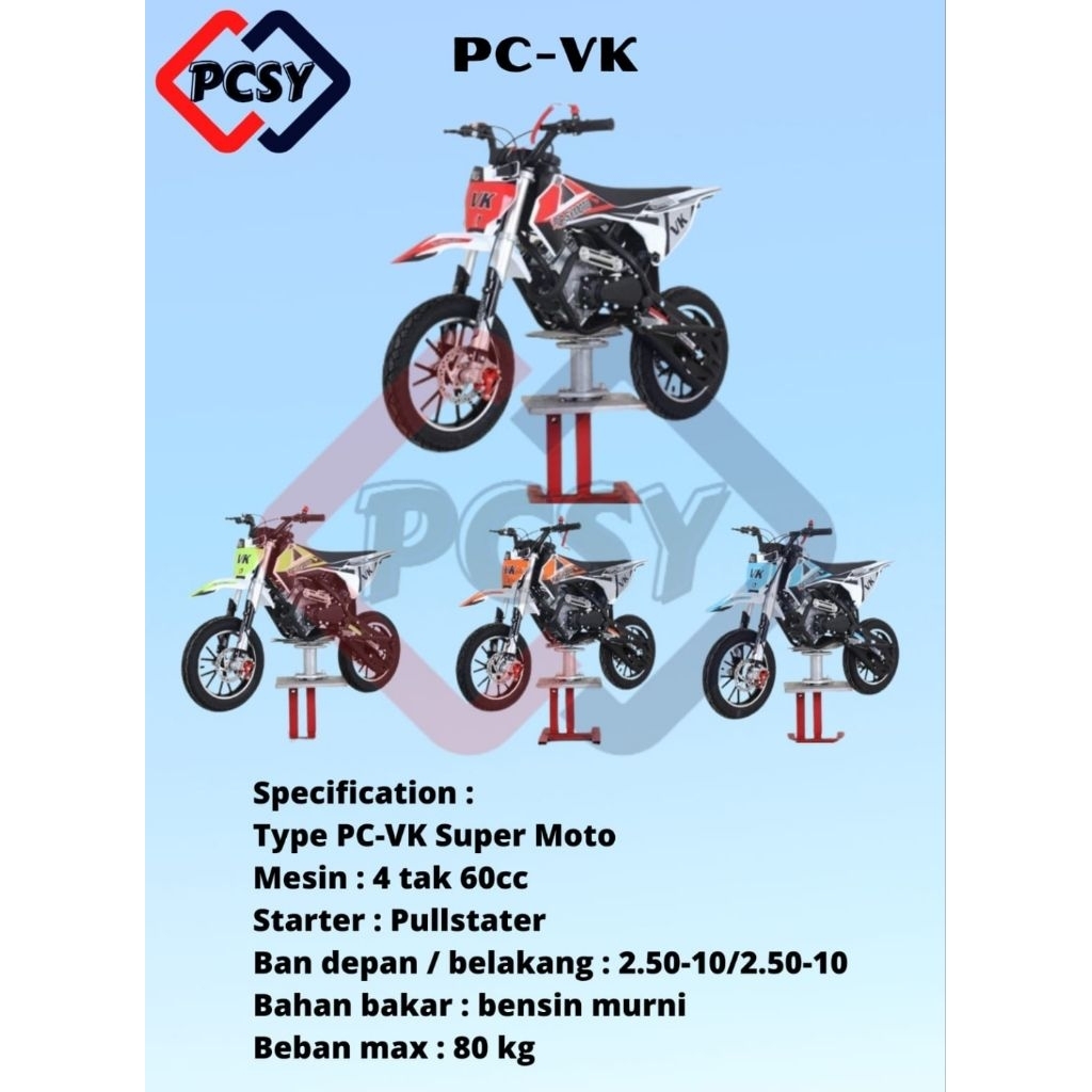 Motor Mini Trail PC MOTO PCVK Trail Pad 50cc PC Moto  4tak