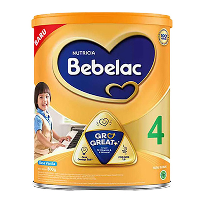 

Bebelac 4 GroGreat+ Susu Bubuk Pertumbuhan Vanila 800 g