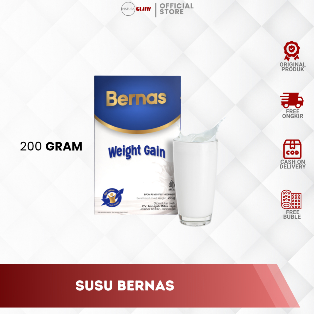 

BERNAS - SUSU BUBUK ANAK TINGGI PROTEIN & CALCIUM | susu pintar & gemuk untuk anak & dewasa | bantu tumbuh kembang optimal | original 100% | rasa enak, kaya nutrisi, cocok sekeluarga