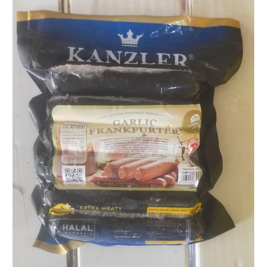 

Kanzler Garlic Frankfurter 300Gr
