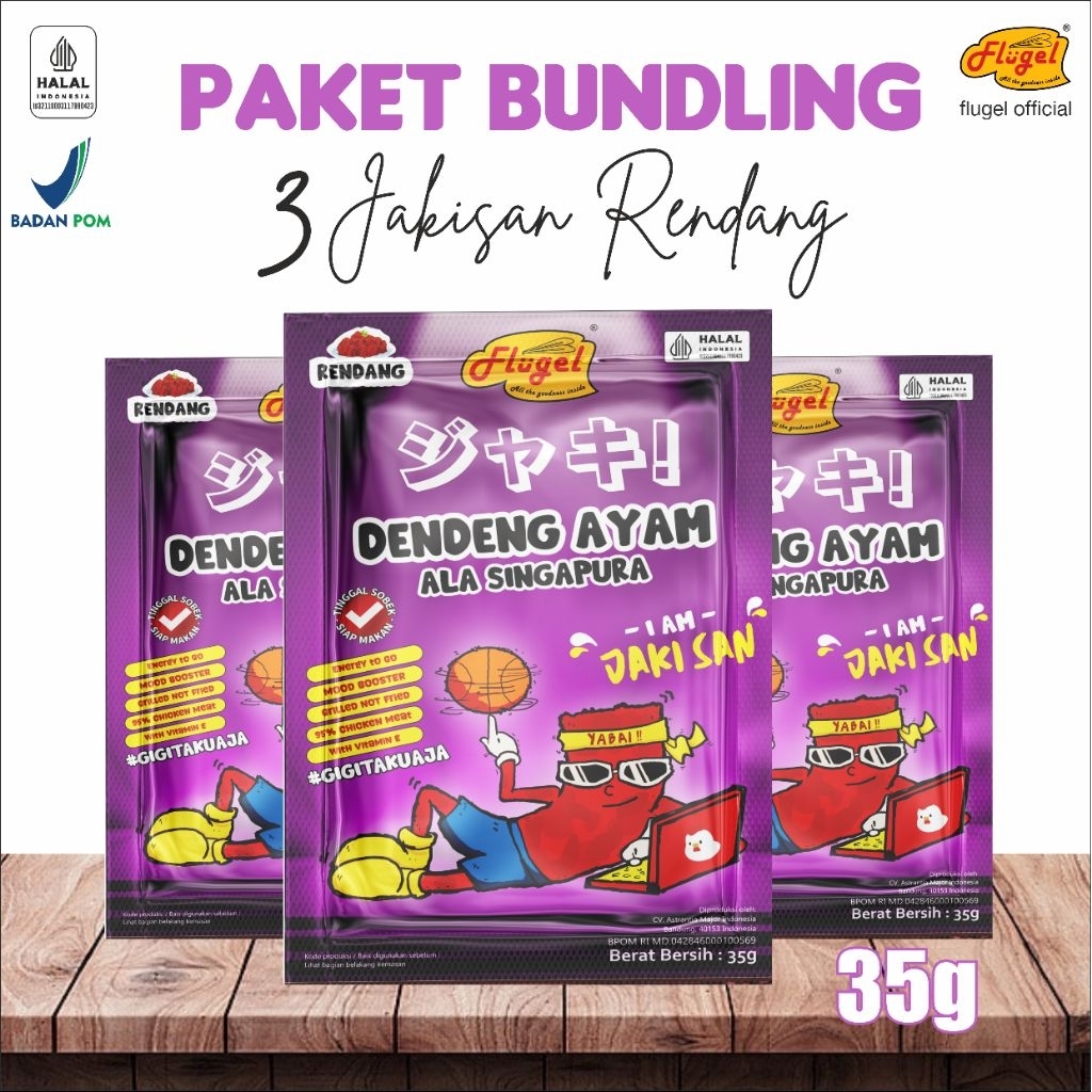 

PAKET BUNDLING 3 DENDENG AYAM JAKISAN RENDANG ALA SINGAPURA