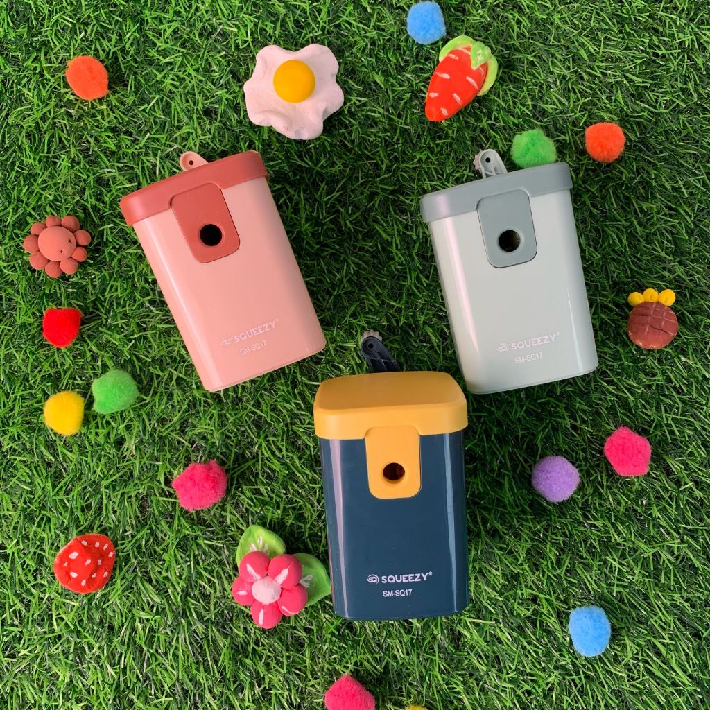 

Rautan Putar Stylish Squeezy Pencil Sharpener SM-SQ17 Rautan Pensil