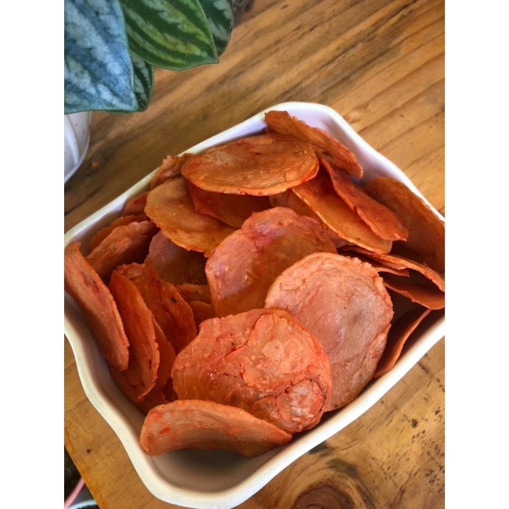 

Emping benggol pedas manis kemasan 1kg