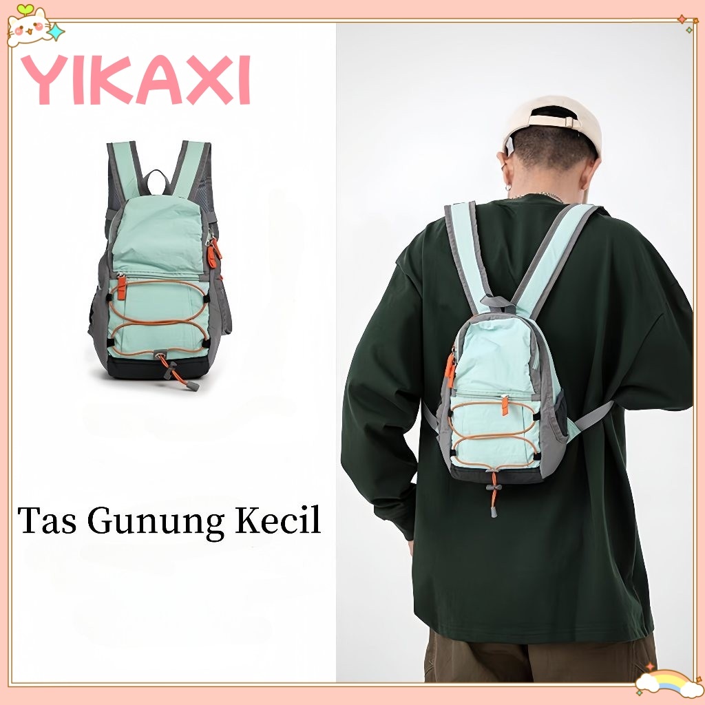 Tas Ransel Dengan Desain Tali Serut/Tas Komuter Praktis/Tas Ransel Luar Ruangan/Tas Gunung/Tas Ranse