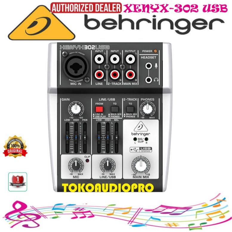 Mixer Behringer Xenyx 302USB Mixer Xenyx 302 USB