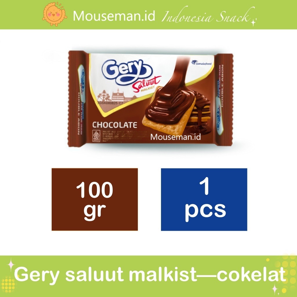 

Gery Saluut Chocolate Cream Malkist Salut Cokelat Family Pack 100gr