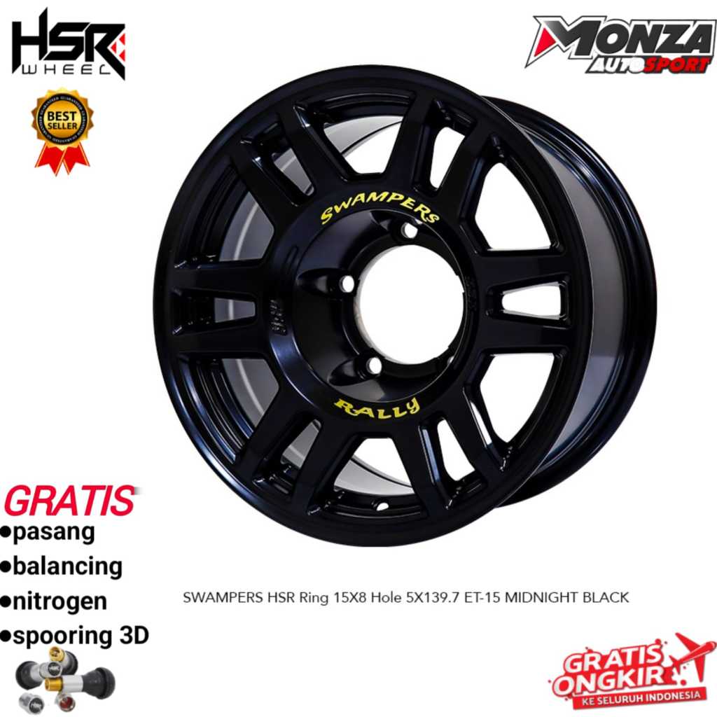Velg mobil ring 15 Feroza,Escudo,Taft,Katana,Jimny Dll HSR Swampers