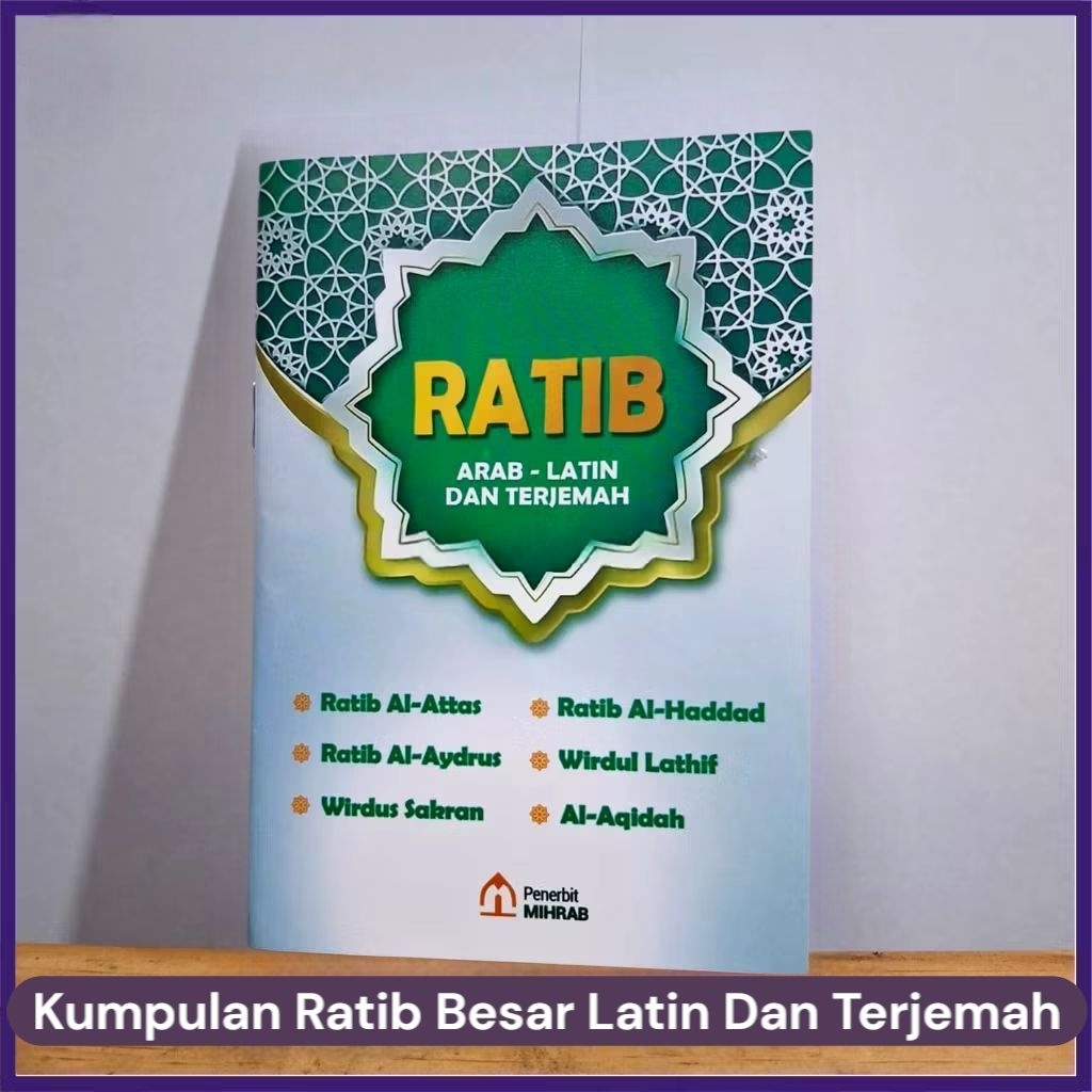 Buku kitab Kumpulan Ratib Arab Latin dan Terjemah Ukuran Besar A5 Ratib al-Attas al-Haddad al-Aydrus