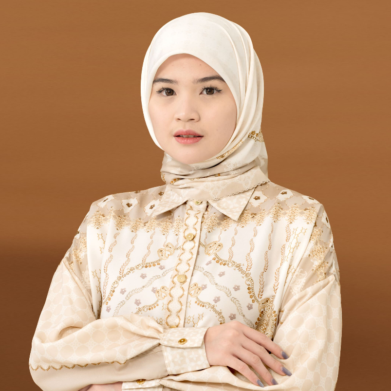 ZAZI - BINAR Scarf Hijab Segi Empat Motif Printing 115x115