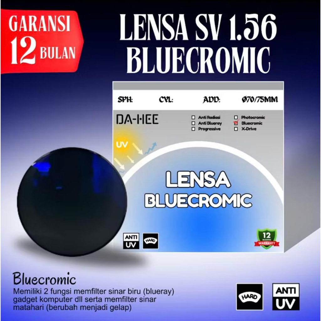 DAHEE - LENSA BACA PLUS BLUECROMIC BERGARANSI