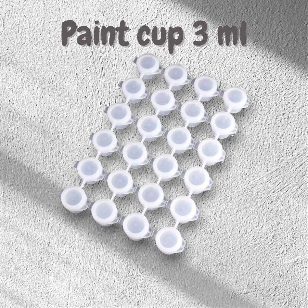 

paint cup 3ml isi 6 cup, pot cat plastik, wadah cat akrilik, cat air, cat minyak dll