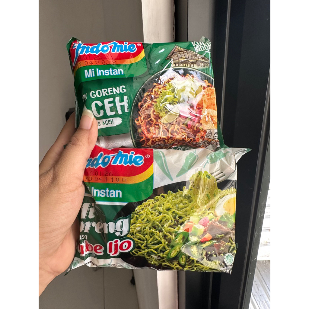 

Indomie goreng Aceh dan Indomie Cabe ijo 85gr