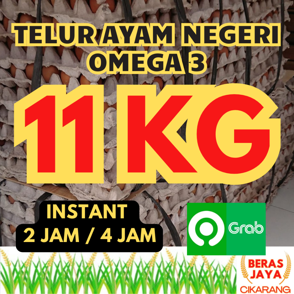 

(INSTANT 2 JAM / 4 JAM) PROMOO MURAH TELUR AYAM NEGERI 11 KG FRESH BERGARANSI BERAS JAYA CIKARANG