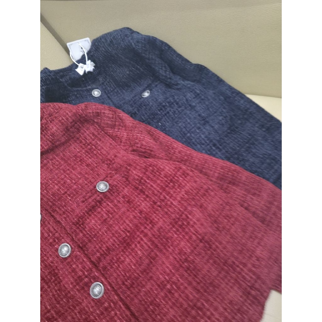 KLP VN MINNIE TWEED BLAZER DARK NAVY / TWEED OUTER BLAZER WINTER