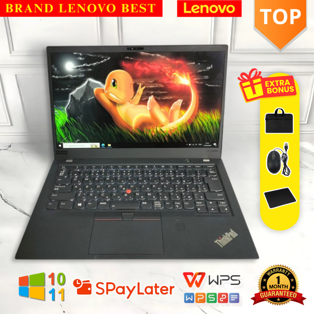 Laptop Lenovo Thinkpad X1 CARBON 6th 7th X1 EXTREME CORE I5/I7 GEN 8 Layar 14 Inch Murah dan Bergara