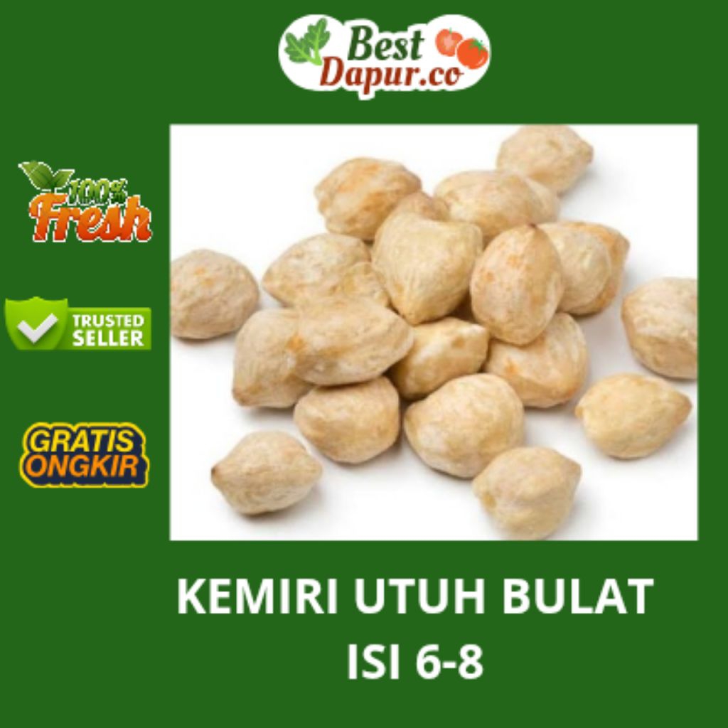 

KEMIRI UTUH BULAT -- ISI 6-8 BIJI -- Bess Dapur .Co