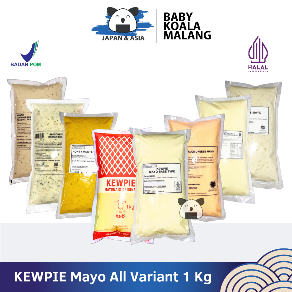 

KEWPIE Mayo Base Type 1 Kg │ Mayonnaise Original wijen yoghurt | All Variant -BKM