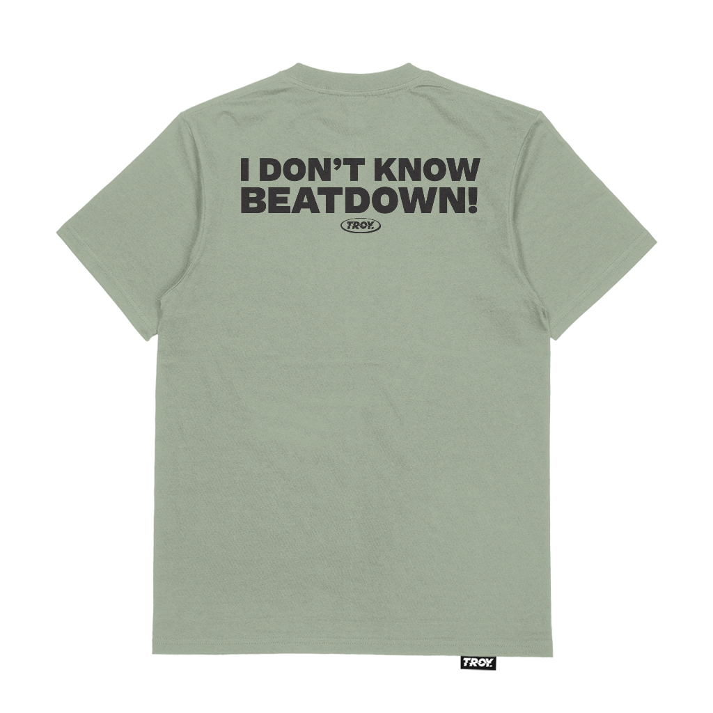 Troy Company T-shirt Sage Green Beatdown - Kaos Lengan Pendek Kaos Hijau Sage MTD 3157