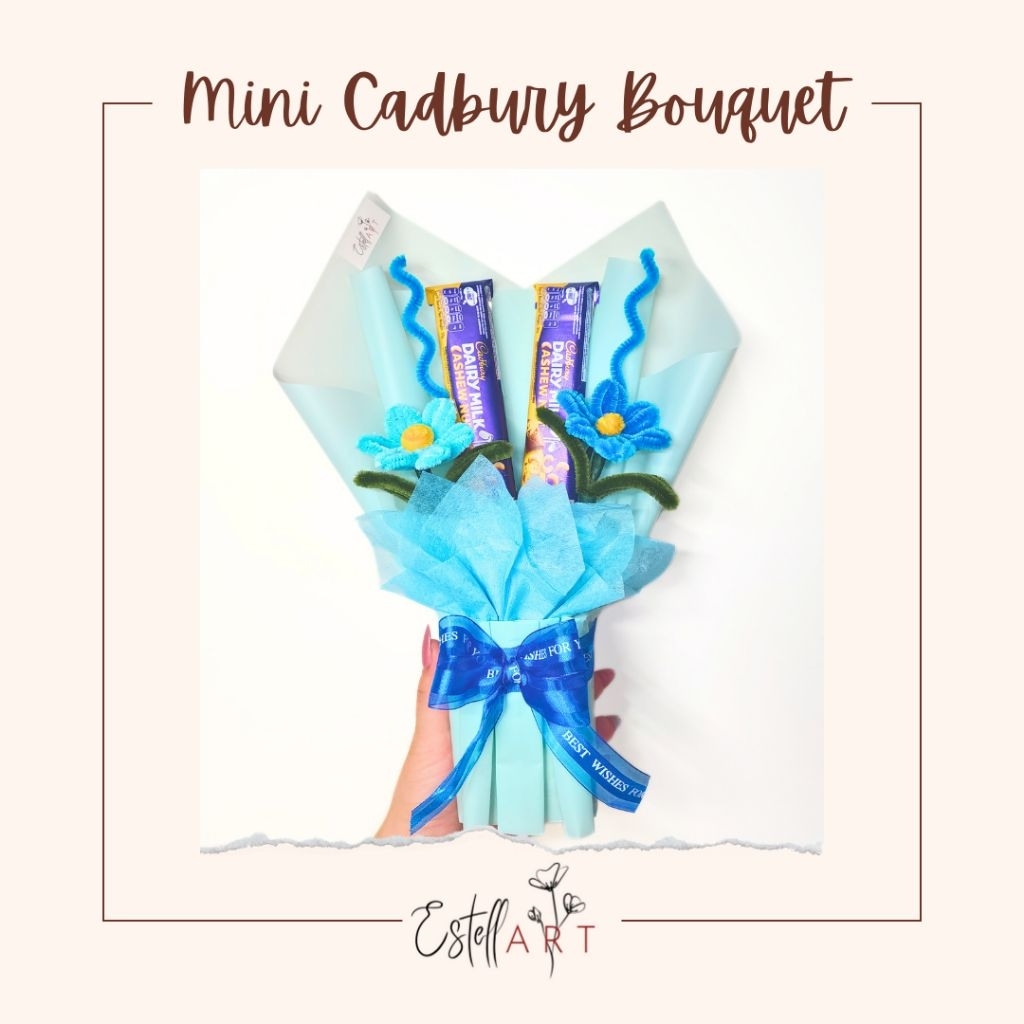 Mini Cadbury Bouquet / Buket Bunga dengan Coklat / Buket Wisuda Ulang Tahun / Graduation Birthday Bo