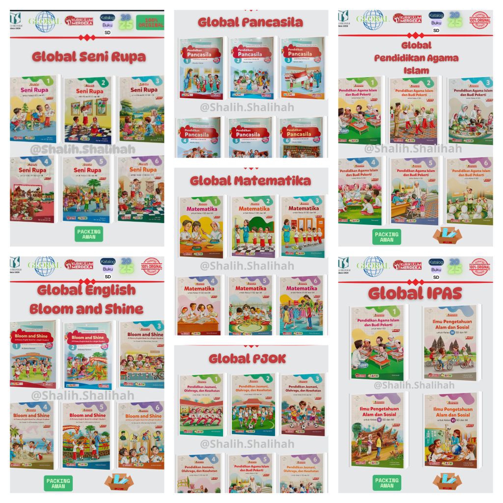 Buku Paket Global Tiga Serangkai Kelas 1 2 3 4 5 6 SD Kurikukum Merdeka Terbaru 2025