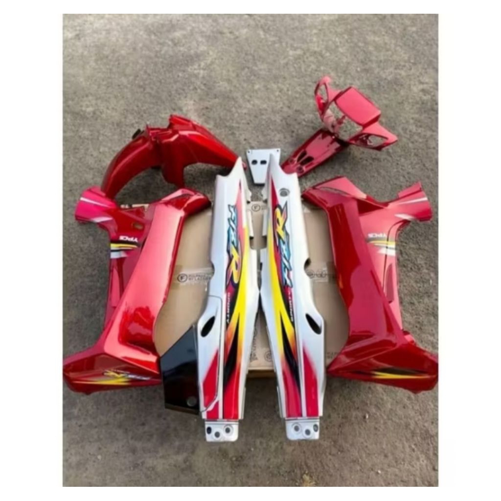 full set bodi halus fiz r Fiz R merah maron silver set stiker Limited edition cover bodi Fiz R
