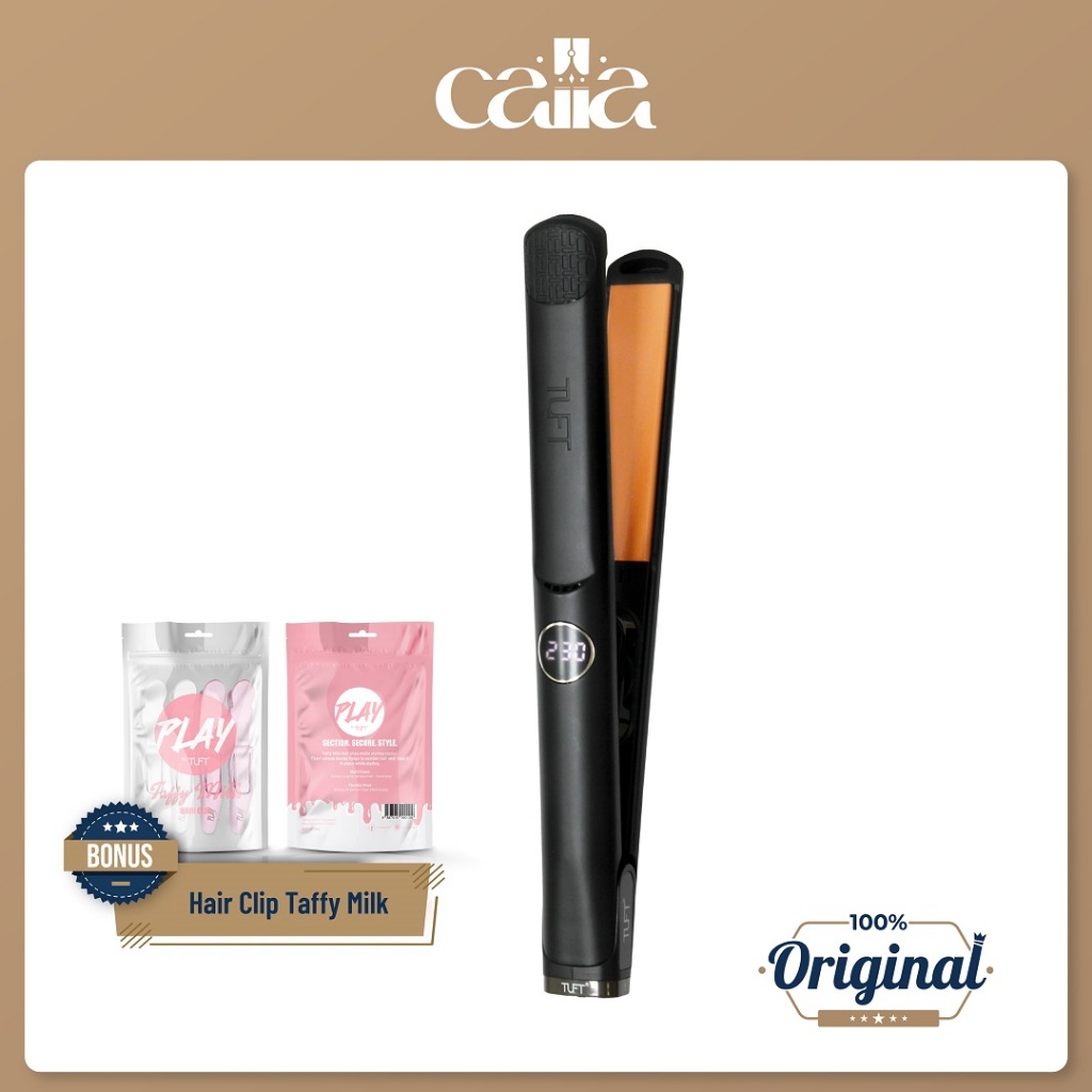 TUFT Styler 1 Inch Hair Straightener Alat Catok Rambut 100% Original - Free Hair Clip taffy milk