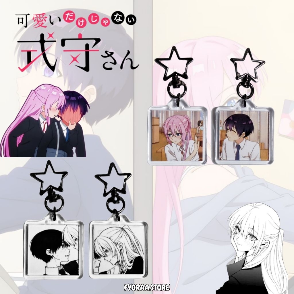Couple Keychain : Shikimori & Izumi, Anime Shikimori Not Just A Cutie/Gantungan Kunci Tas Manga/Colo