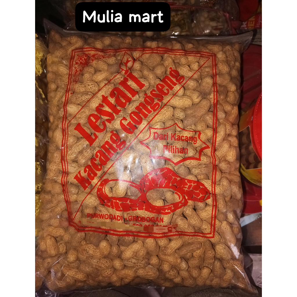 

Kacang gongseng Lestari kemasan 2½Kg Kacang Kulit Sangrai Camilan Kacang Sangrai