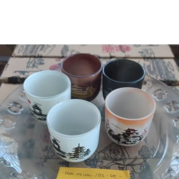 GELAS KACA KECIL SET MOTIF