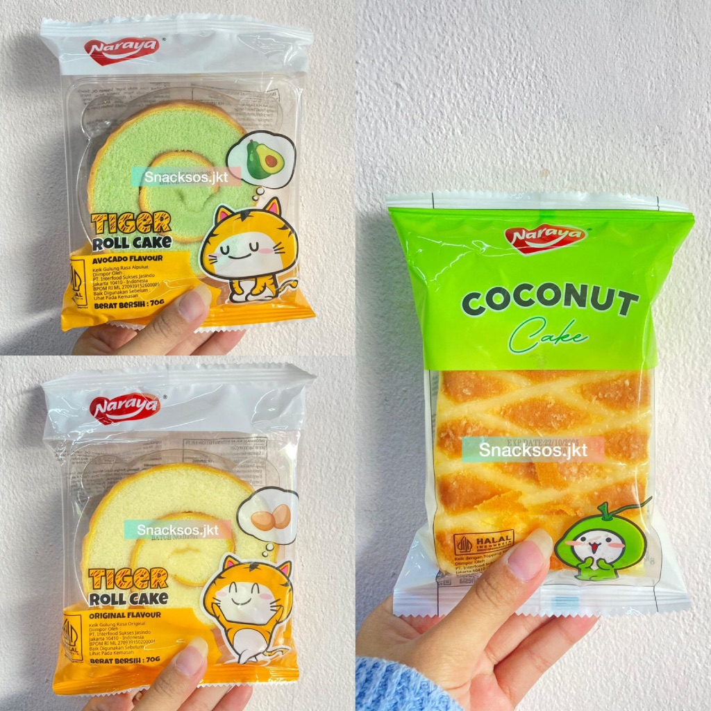 

Naraya Tiger Roll Cake Original / Avocado / Naraya Coconut Cake
