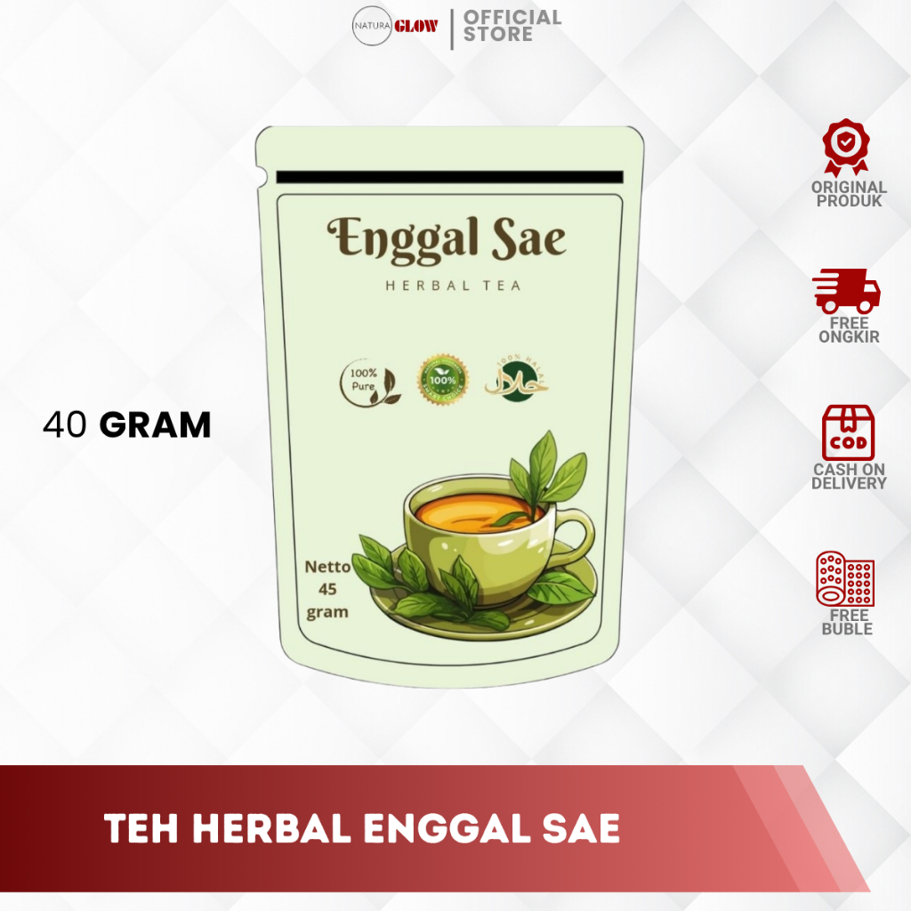 

TEH HITAM HERBAL ENGGAL SAE - bantu turunkan kolesterol | bakar lemak alami | isi 40gr | original 100% | bisa COD